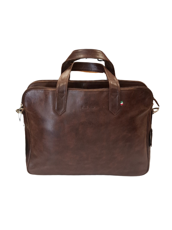 Paolo-Rossi-Leather-Briefcase-LPCB01-brown-02 Paolo Rossi - Leather Briefcase - LPCB01 - Image 1