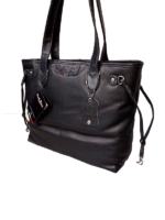 Paolo Rossi - 500 - Leather Shopper Handbag - Black