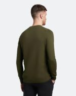 Lyle & Scott - Crew Neck Cottom Jersey - Olive - Image 3