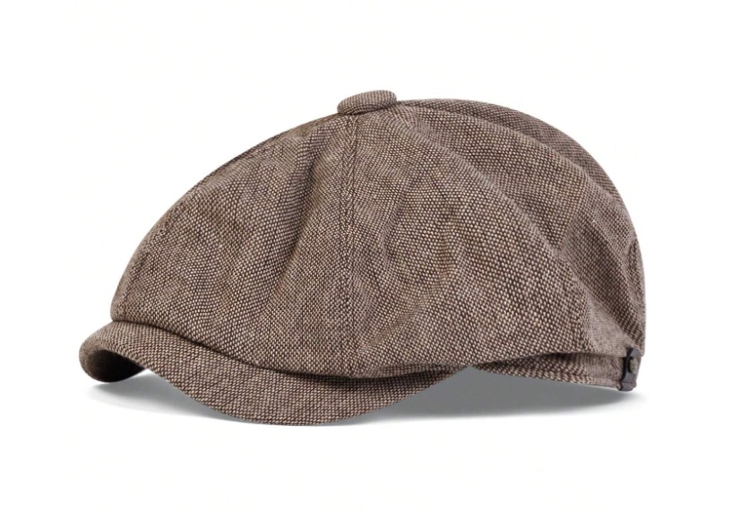 Plain Flat Cap Leather Land