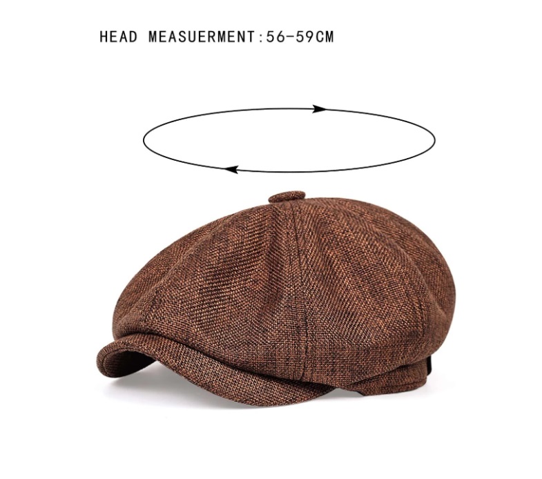 Plain Flat Cap Leather Land