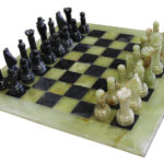 Marble Onxy Chess Board with Pieces