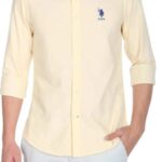 US Polo Assn. - Men's Long Sleeve Woven Oxford Shirt - Yellow