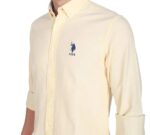 US Polo Assn. - Men's Long Sleeve Woven Oxford Shirt - Yellow - Image 6
