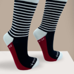 Walkies Republic - Navy and White Stripes - Life Style Sock