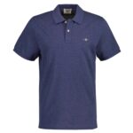 GANT - Regular Shield Short Sleeve Golfer - Denim
