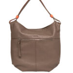 Palio - Leather Tote - Taupe/Orange