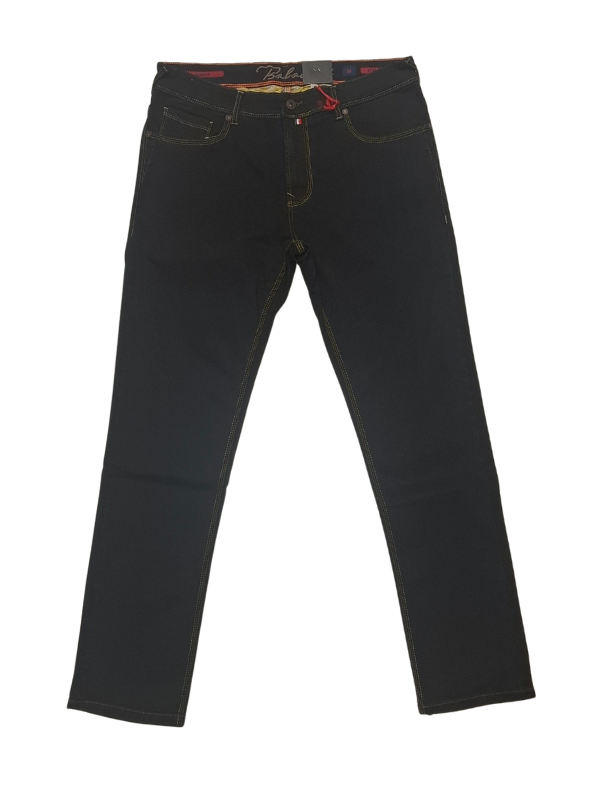 Balacotti-Antonio-Relax-Fit-Blue-Black-Jeans-01 Balacotti - Antonio - Relaxed Fit - Black Jeans - Image 1