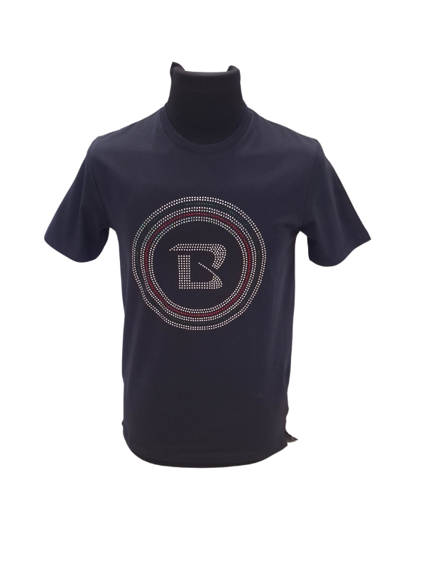 Balacotti-Navy-Tshirt-with-diamante-BC006-01 Balacotti - T-Shirts- BC006 - Navy - Image 1