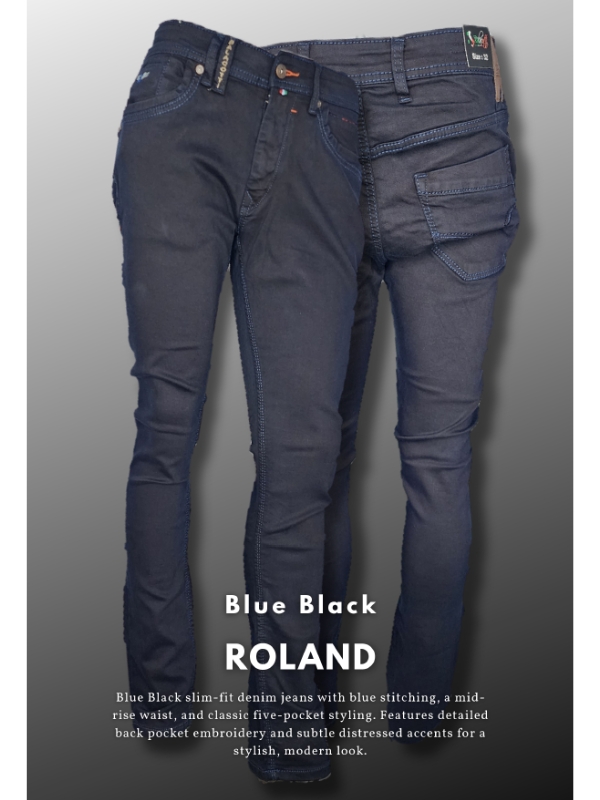 Balacotti-Roland-blue-black-super-slim-fit-jeans Balacotti - Roland Jeans - Super Slim Fit - Blue Black - Image 1