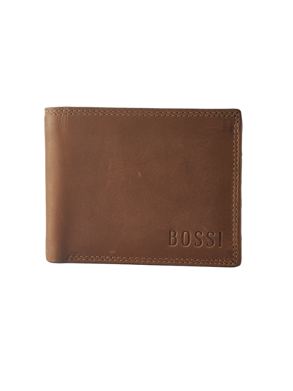 Bossi-Oil-Leather-Small-Billfold-Wallet-01 BOSSI - Oil Leather Small Billfold Wallet - Image 1