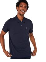 GANT Reg Shield SS Pique Golfer - Dark Blue