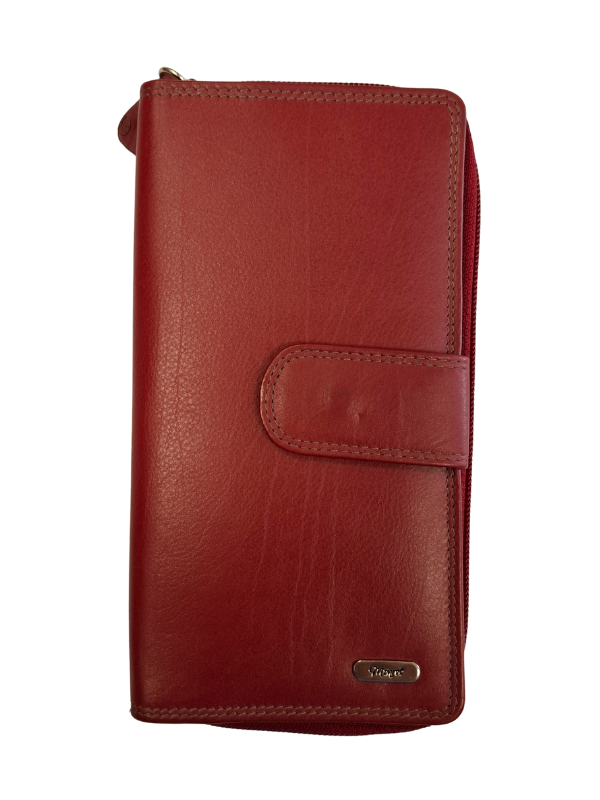 Monroe-P116-large-credit-card-leather-purse-red-01 Monroe - P116 - Leather Large Credit Card Purse - Image 1