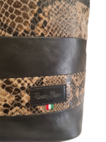 Paolo Rossi - Snake Print Leather Handbag - Image 3