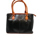 Prima Donna - 3 Zip Compartment Handbag - Black & Tan - KLY1710
