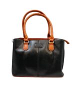 Prima Donna - 3 Zip Compartment Handbag - Black & Tan - KLY1710