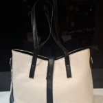 Prima Donna Handbag with Clasp - Black & White - KLY1708