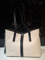 Prima Donna Handbag with Clasp - Black & White - KLY1708