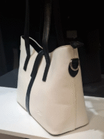 Prima Donna Handbag with Clasp - Black & White - KLY1708 - Image 3