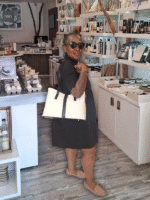 Prima Donna Handbag with Clasp - Black & White - KLY1708 - Image 4