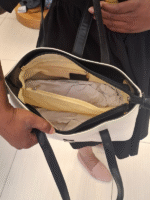 Prima Donna Handbag with Clasp - Black & White - KLY1708 - Image 5