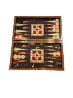 Star Tavla - Medium - Red Mosaic - Backgammon