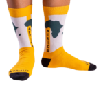 Walkies Republic - Yellow Africa - Lifestyle Sock - Size 8/12