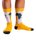 Walkies Republic - Yellow Africa - Lifestyle Sock - Size 8/12