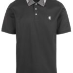 Pringle James Jacquard Collar Golfer - Black