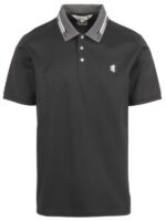 Pringle James Jacquard Collar Golfer - Black