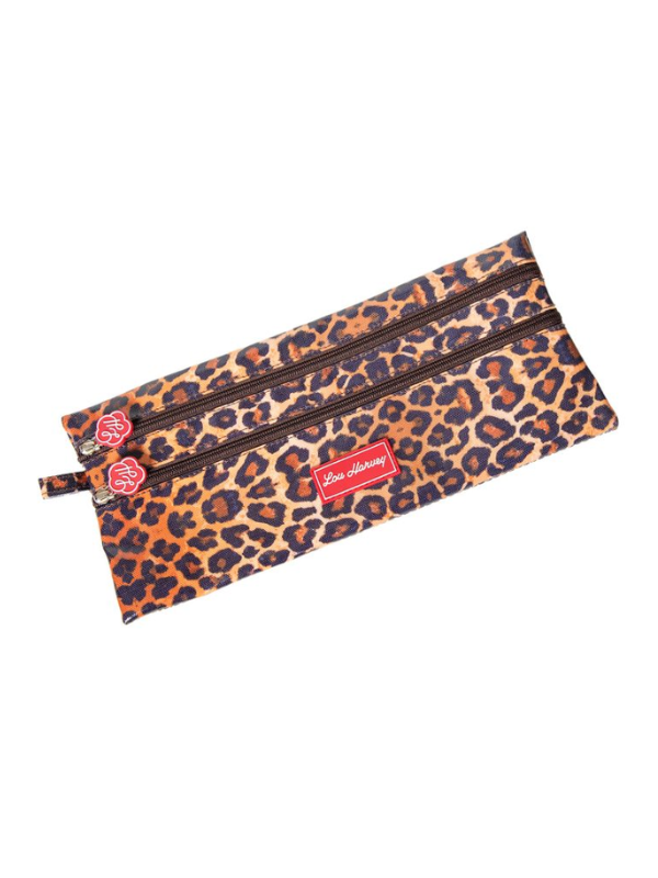 Lou-Harvey-Double-Pencil-Case-Leopard Lou Harvey - Double Pencil Case - Image 1