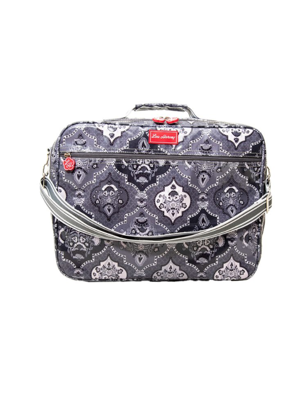 Lou-harvey-Laptop-bag-indian-trellis-black01 Lou Harvey - Laptop Bag - Image 1