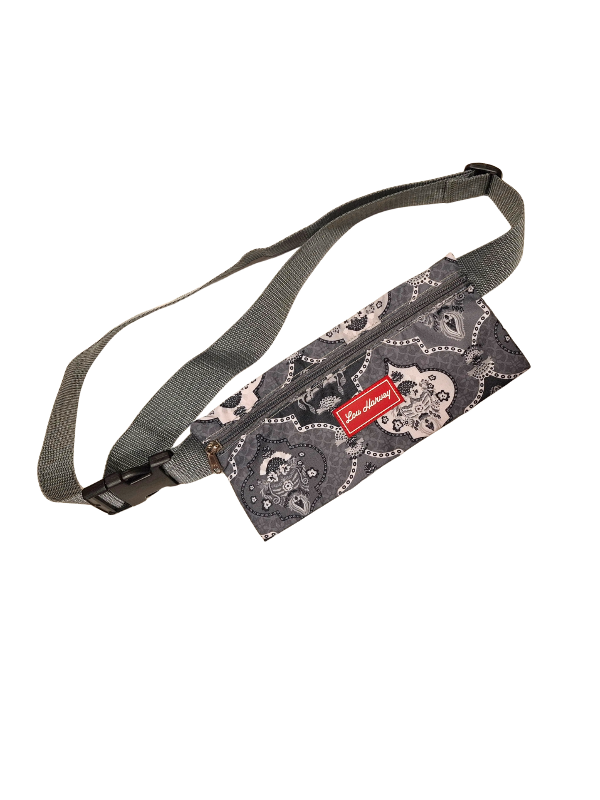 Lou-harvey-money-belt-indian-trellis-black Lou Harvey - Flat Waist Belt - Image 1