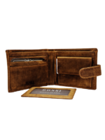 BOSSI - Heritage Leather Wallet with Removable Cardholder and Tab - Image 7