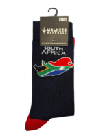 Walkies Republic - Navy SA Map - Lifestyle Socks - Size 8/12